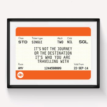 Personalised Train Ticket Print, 5 of 7