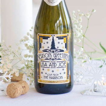 Personalised Christmas Wine Bottle Prosecco, 3 of 5
