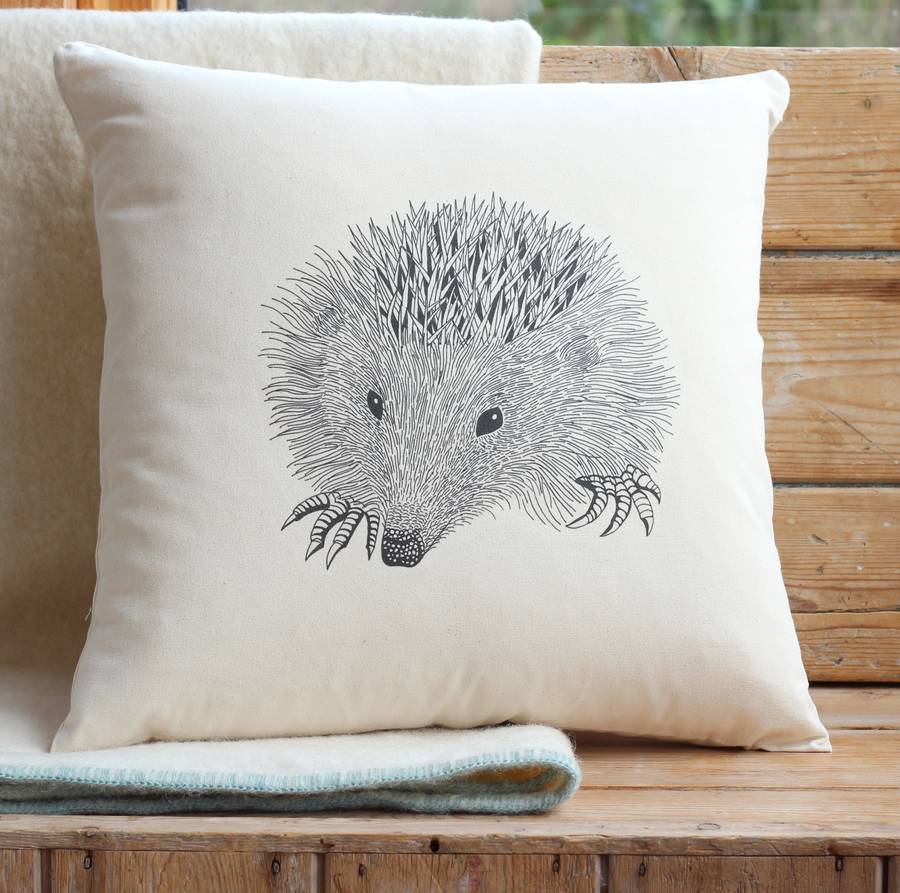 christmas hedgehog cushion