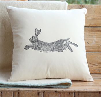 Hare Print Cushion Cover, 3 of 4