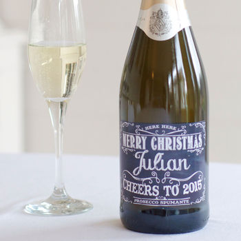 Personalised Christmas Wine Prosecco Spumante, 6 of 7