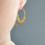 Sterling Silver Gold Plated Statement Hoops, thumbnail 3 of 4