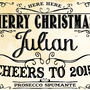 Personalised Christmas Wine Prosecco Spumante, thumbnail 5 of 7