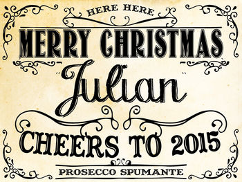 Personalised Christmas Wine Prosecco Spumante, 5 of 7