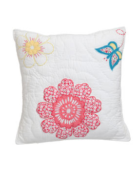 Daisy Floral Quilted Cushion, 2 of 5