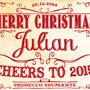 Personalised Christmas Wine Prosecco Spumante, thumbnail 4 of 7