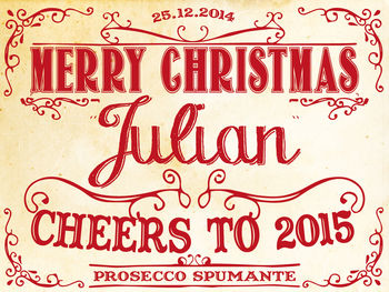 Personalised Christmas Wine Prosecco Spumante, 4 of 7