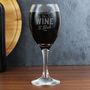 Personalised 'It's Wine O'clock' Engraved Wine Glass, thumbnail 1 of 3