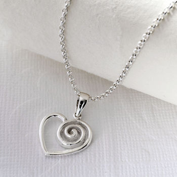 Sterling Silver Spiral Heart Jewellery Set, 4 of 7