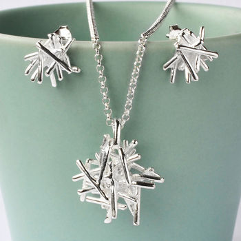 Silver Twig Stack Jewellery Set, 2 of 6