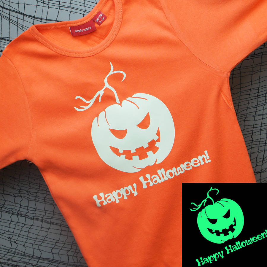 personalised glow in the dark halloween t shirt by simply colors ...