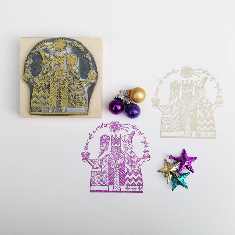 Three Kings Christmas Rubber Stamp, 1 of 2