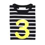 Black + White Breton Striped Number/Age T Shirt, thumbnail 4 of 6