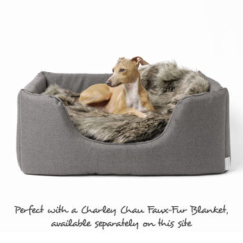 Charley Chau Deep Sided Dog Bed In Weave Fabric, 4 of 8