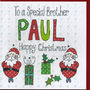 Personalised Brother Christmas Card, thumbnail 1 of 2
