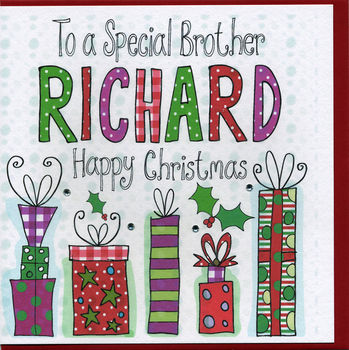 Personalised Brother Christmas Card, 2 of 2