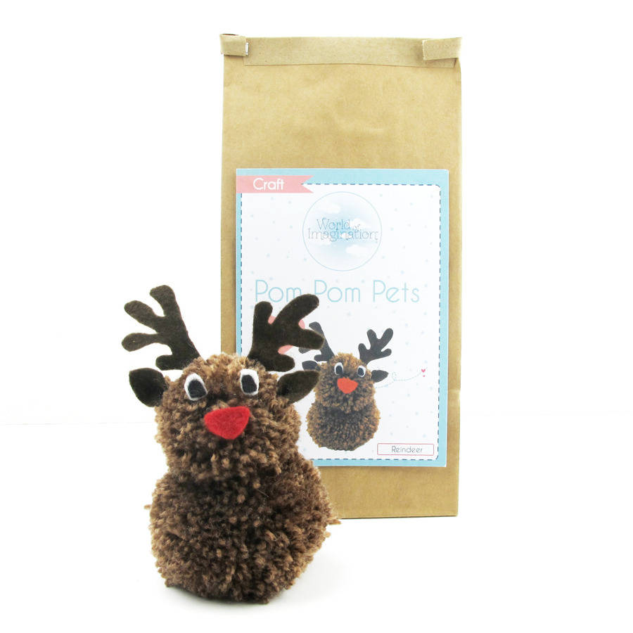 Pom Pom Pets Craft Kit Reindeer, 1 of 4