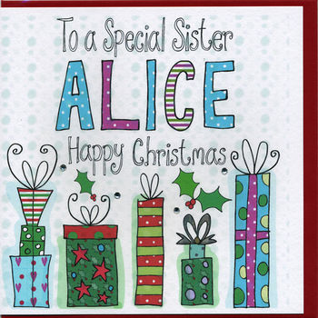 Personalised Sister Christmas Card, 2 of 2