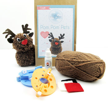 Pom Pom Pets Craft Kit Reindeer, 4 of 4