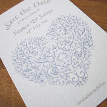 Heart Vintage Style Save The Date Card, 4 of 9