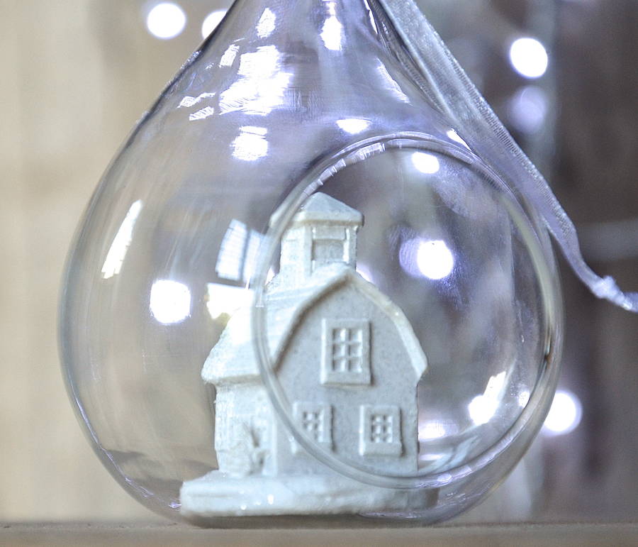 Sparkle House In Glass Bauble By TheLittleBoysRoom