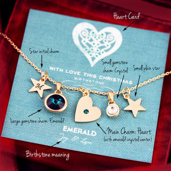Design Your Own Christmas Birthstone Charm Necklace, 8 of 12