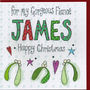 Personalised Fiance Christmas Card, thumbnail 1 of 2