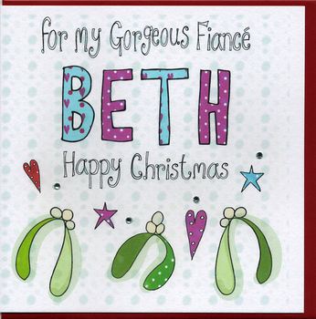 Personalised Fiance Christmas Card, 2 of 2