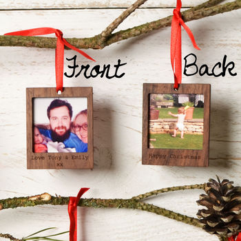 Personalised Polaroid Picture Christmas Decoration, 2 of 3