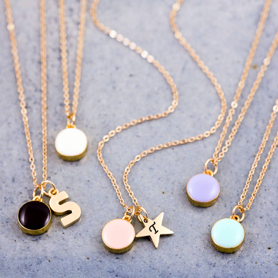 mini enamel dot necklace by j&s jewellery | notonthehighstreet.com