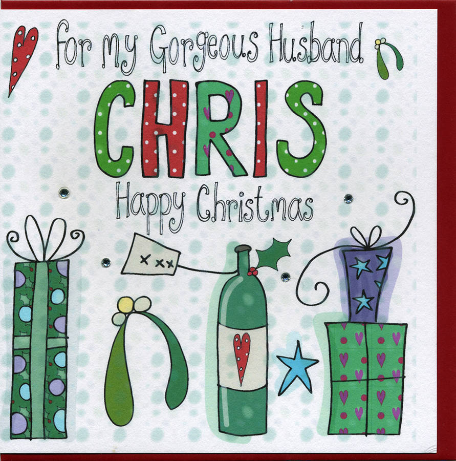 Personalised Husband Christmas Card By Claire Sowden Design