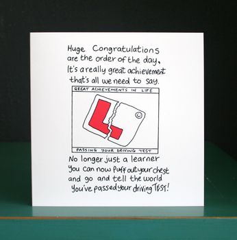 Driving Test Congratulations Card, 5 of 6