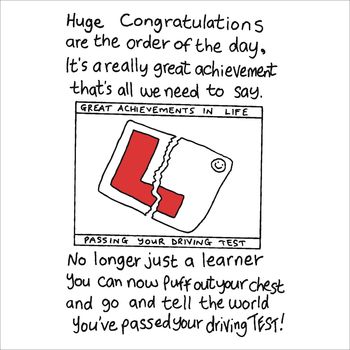 Driving Test Congratulations Card, 6 of 6