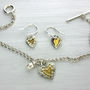 Silver And Gold Vermeil Heart Earrings, thumbnail 5 of 6
