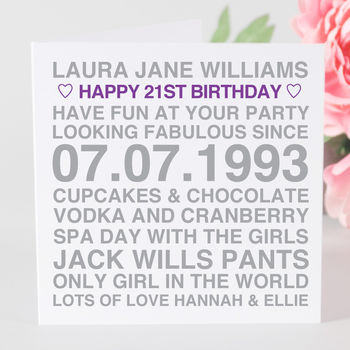 Personalised Birthday Card For Her, 4 of 5