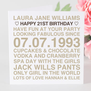 Personalised Birthday Card For Her, 5 of 5
