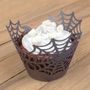 12 Halloween Spider Web Cupcake Wrappers, thumbnail 3 of 5