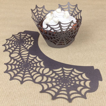 12 Halloween Spider Web Cupcake Wrappers, 5 of 5
