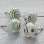Green Decorative Ceramic Cupboard Drawer Knobs, thumbnail 1 of 9