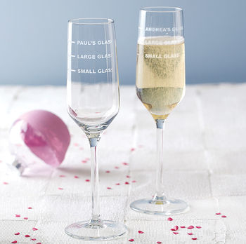 Personalised Measures Champagne Flute, 3 of 8
