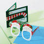 Christmas Card Pack Of Four Fun Glasses, thumbnail 1 of 5