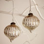 Set Of Two Large Antique Effect Glass Christmas Baubles, thumbnail 4 of 6