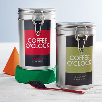'Coffee O' Clock' Coffee Gift In Tin, 2 of 5