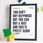 'You Can't Buy Happiness' Screen Print, thumbnail 3 of 6
