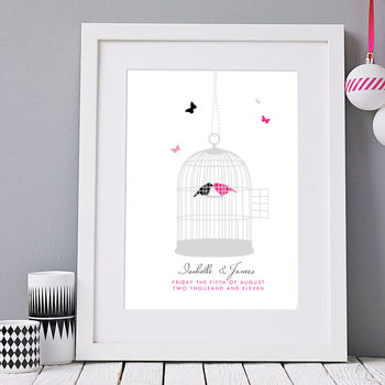 Personalised 'Love Birds' Print, 2 of 5