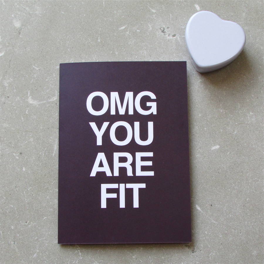 Omg You Are Fit Valentine's Day Card, 1 of 2