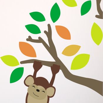Jungle Animals And Tree Wall Stickers, 2 of 4