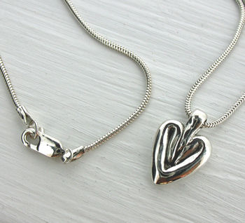 Sterling Silver Heart Necklace, 3 of 6