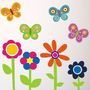 Flowers And Butterflies Wall Stickers, thumbnail 3 of 5