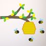 Bee Hive And Branch Wall Sticker, thumbnail 2 of 4